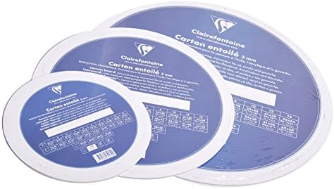 Clairefontaine - Ref 34173C - White Canvas Board (Round) - 30 x 30cm - 3mm Thick, Made from 100% Cotton, Suitable for Oil & Acrylic Paints, Acid Free Surface