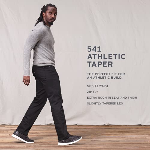 Image of Levi's Men's Big and Tall 541 Athletic Fit Stretch Jean, Cholla Black Overdye - All Seasons Tech, 58W x 30L