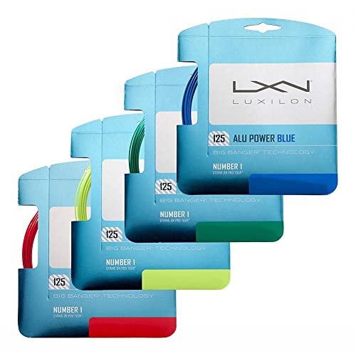 Luxilon ALU Power 125 Corda de tênis - conjunto, verde-limão