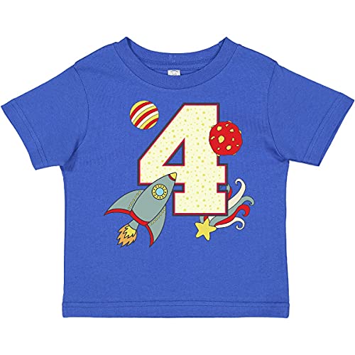 inktastic 4th Birthday Outer Space Theme Toddler T-Shirt