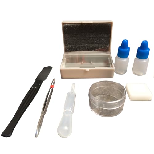 Kit Microscopio Monocular Biologico Com Luz Led E Acessórios De Trabalho Profissional Ergonômico Edu