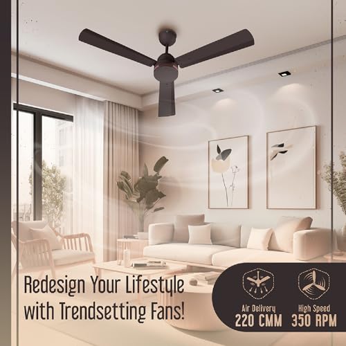 Image of CG Eco 28 | 1200mm Ceiling Fan | BEE 5 Star | BLDC | High Air delivery | Wider Blades | High speed | Anti-rust | Upto 65% Energy Saving | with RF Remote | 2-Year Product Warranty - Brown