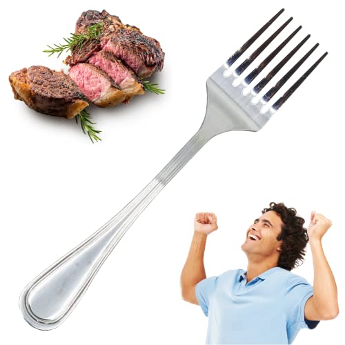 The Man Fork - Eat Like a Man - 6 Prong Design - Take Bigger Bites - Useful Fun Gag Gift for Birthday, Father's Day, Grandpa, Boyfriend, or Any Man - Men FORKING Love it!