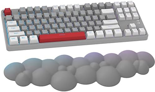 Gaming Keyboard Wrist Rest Pad,Memory Foam Keyboard Palm Rest, Ergonomic Hand Rest,Wrist Rest for Computer Keyboard,Laptop,Mac,Lightweight for Easy Typing Pain Relief-Gray