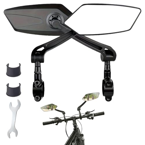 Espejos para bicicleta de manillar con retrovisor resistente de ciclismo