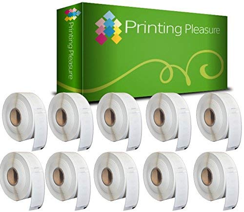 Printing Pleasure 10x Compatible with Seiko 11356 89mm x 41mm White Address Labels Rolls (300 Labels per Roll) for LabelWriter 4XL 450 400 330 320 310 Twin Turbo Duo Seiko SLP 450 440 430