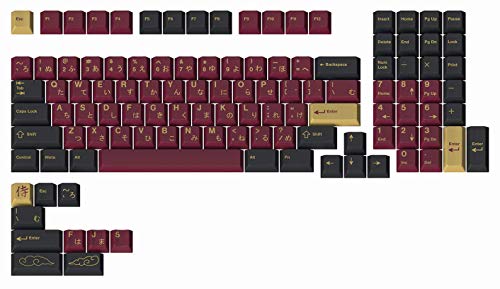 Drop + Redsuns GMK Red Samurai Keycap Set for Full-Size Keyboards - Compatible with Cherry MX Switches and Clones (1800 Layout 113-key Kit)