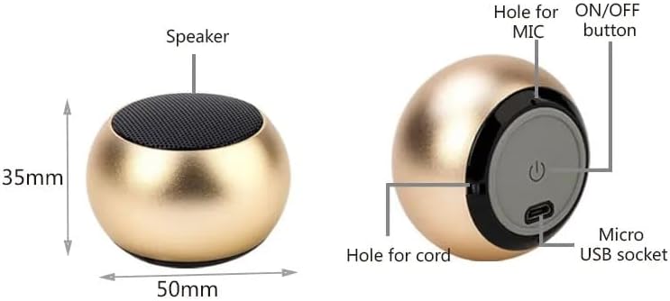 Coverzone Portable Bluetooth Speaker Mini Wireless Speaker M3 Black (Black) Suitable for Use in Travel, Bicycle Rides and Nature Trips
