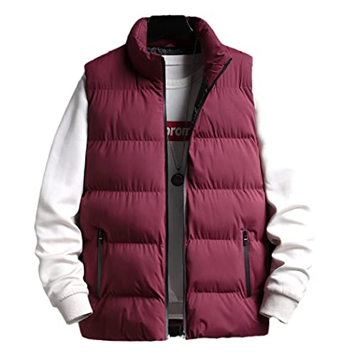 Chaleco grueso casual para hombre que ofrece aislamiento térmico total y protección con cuello alto