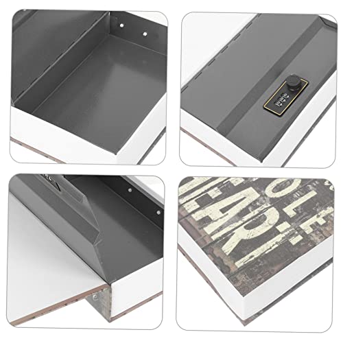 Zerodeko Box Ornament Storage Box Ornament Organizer Storage Box Jewelry Safes For Home Stainless Steel Storage Box Cash Stoarge Box Book Jewelry Box Jewelry Holder Piggy Bank Box With Lock #TOP5