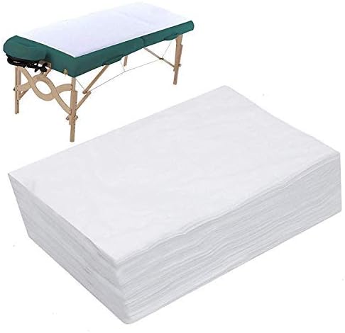 10PCS White Disposable Bed Covers - Massage Table Pads, Spa & Hotel Bed Linens, Facial & Waxing Underpads