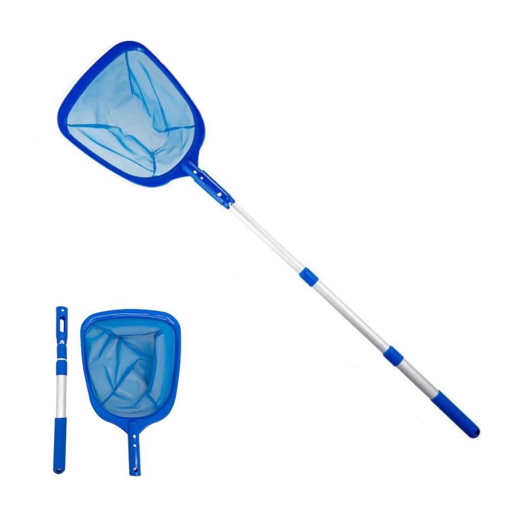WEYSH Pool Skimmer Net with 44 Inch Pole, Cleaning Kit for Swimming Pools, Ponds, Jacuzzi and Spa Tub