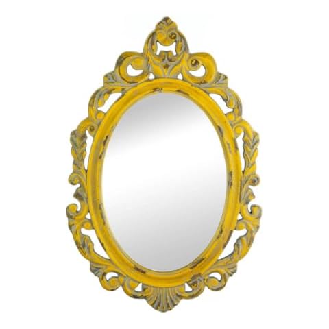 Accent Plus Vintage Hannah Yellow Mirror 13.5x0.5x23.5 Cover