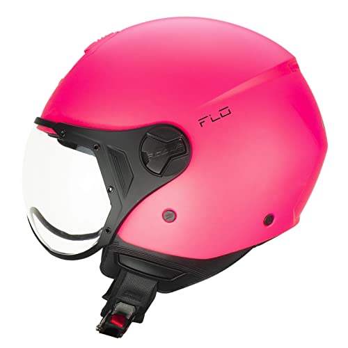 Cgm Casco De Cara Abierta, 167 A Flo Mono Rosa Fluo Mate Moldeada, M1 56 Cm Cgm Casco De Cara Abierta, 167 A Flo Mono Rosa Fluo Mate Moldeada, M1 56 Cm