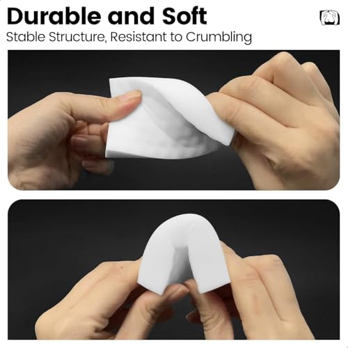Image of Slyford Pack of 4 Magic Eraser Sponge for Home, Multi-Surface Cleaning Sponge, Magic Cleaning Sponge for Kitchen, Bathroom, Bathtub, Sink, Wall Cleaner, Furniture (White)