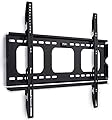 Mount-It! Low-Profile TV Wall Mount 1" Slim Fixed Bracket for 32, 40, 42, 48, 49, 50, 51, 52, 55, 60 inch TVs VESA Compatible up to 600 x 400 Black