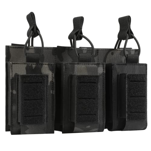 Votagoo Molle Mag Pouch 5.56Mm 9Mm Open-Top Magazine Pouch Single/Double/Triple Elastic Magazine Pouch Combo For Pistol And Rifle M4 M14 M16 Ak Ar 0 S&W .45 Acp Magazines #TOP2