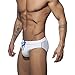 UXH Mens Swimsuit Briefs Padded Swimwear Male Sexy Swimming Bikini Board Beach Surfing Swim Trunks (White,Tag XXL (US XL))