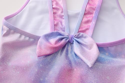 Image of Girls One Piece Unicorn Swimsuit Mermaid Swimwear Rainbow Bathing Suit