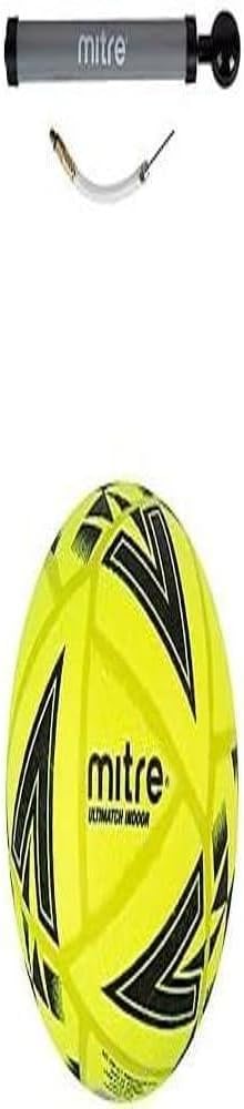 Ultimatch Indoor Football With Ball Pump, Bright Yellow/Black, Size 5