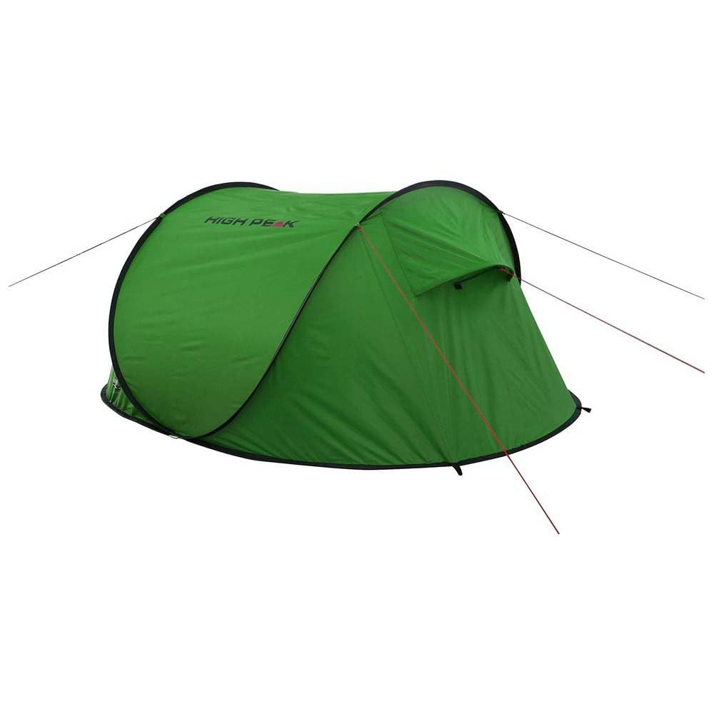 High Peak Wurfzelt Vision 3, Pop Up Zelt für 3 Personen, Festivalzelt freistehend, super leichtes Schnellöffnungs-Wurfzelt, 1500 mm wasserdicht, Ventilationssystem, Moskitoschutz