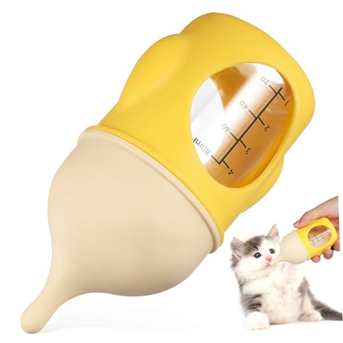 Parliky Pet Nurser Bottle Set Kitten Milk Bottle 80ml Easy Cleaning New Puppy Essentials