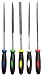 5 Piece Set of Needle Files with Color Coded Handles, 5.5 inches long