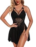dessole olympos beach resort Sexy Design: Dieses Babydoll-Nachthemd aus Spitze verfügt über einen V-Ausschnitt aus Spitze und eine Spitzentaille, die die charmanten und eleganten Kurven der Taille einer Frau enthüllt. Der untere Teil des Kleides ist offen, um die Kurven Ihrer Oberschenkel zu enthüllen, so dass dies ein wirklich sexy Nachthemd.