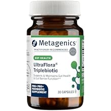 Metagenics UltraFlora Triplebiotic - Prebiotic, Probiotic & Postbiotic Blend with Akkermansia for Gut Health* - Supports Digestive Balance, Microbiome & Immune Function* - Shelf-Stable - 30 Capsules