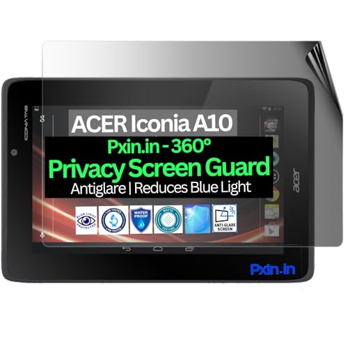 Image of Pxin Tablet Privacy Guard compatible with ACER Iconia A10 | Screen protector | Anti-Glare | Blue light filter | 360 degree Anti Spy | Eye Protection