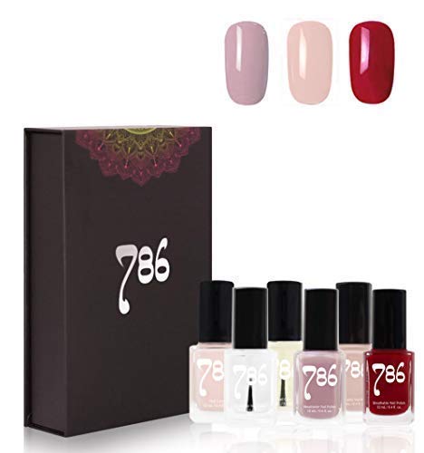 786 Cosmetics Nail Polish Set - Vegan, Cruelty-Free, Halal Nail Polish, 6 Full Sized Nail Polishes (Nail Polish Starter Kit)
