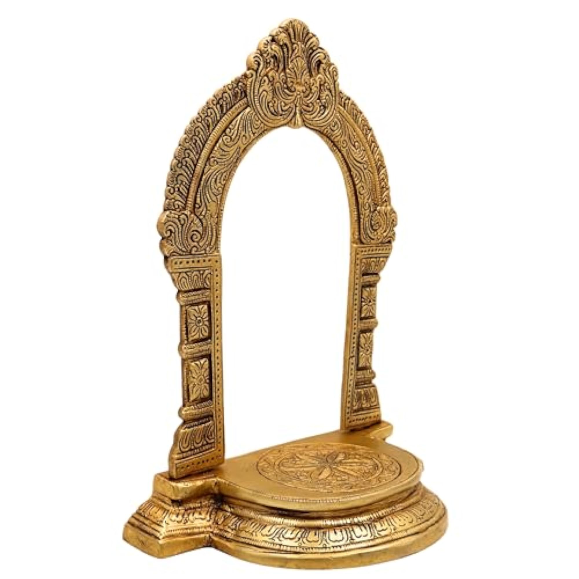 Brass Shinghashan with Prabhavali Idol Stand