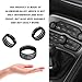 UZZH 3PCS AC Air Conditioner Switch Button Knob Cover, Car Interior Decor Accessories Radio Volume Control Knob Decals for Dodge Challenger Jeep Grand Cherokee Charger Durango Journey Chrysler (Black)