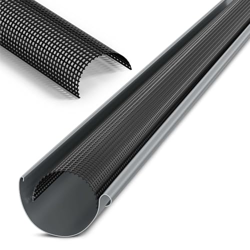 INEFA 10x Laubschutzgitter Dachrinnen Laubschutz, PVC 125-180mm, 2m, Schwarz Laubfang Dachrinnenabdeckung Dachrinnenzubehör Made in Germany