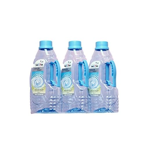 Nayasa Fontana Plastic Water Bottle 1500 ml Set of 3 Blue