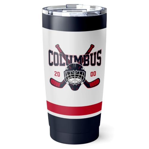Image of ANTKING Columbus Tumbler 20oz Custom Name Number Travel Mug Gifts | Stainless Steel Insulated Coffee Cup for Men Women