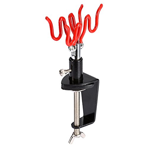 CHICIRIS Airbrush-Rack-Klemme, Schraubhalterung für 2 Airbrush-Pistolen, Praktischer Tischkantenhalter für Anfänger oder Professionelle Künstler, Farbspritzzubehör