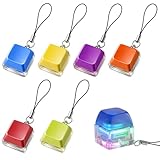 JrnSvp Tastatur Fidget, 6 Stück Schlüsselanhänger für Stressabbau, Büroangestellte und Studenten, Tragbare Anti-Stress-Tools in Rot Blau Lila Grün Orange Gelb