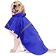 OCSOSO Hundemantel Regendicht Hundejacke mit Kapuze für Große Hunde, Verstellbarer Regen Mantel Hund Wasserdicht Regenjacke, Hunderegenmantel Regenmantel für Hundewelpen/Katzen/Kätzchen (Blau XXL)