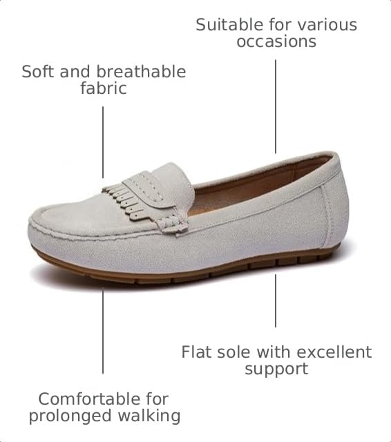 Image of Women's Business Loafers Work Casual Flats Shoes Lightweight Penny PU Leather Slip On Walking Shoes