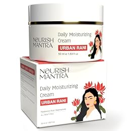 NOURISH MANTRA - Urban Rani Daily Moisturizing Cream | Face Cream Made With Hyaluronic Acid, Niacinamide & Sea Buckthorn | Moisturizer for All Skin Types | Hydrates & Nourishes Skin | 50 ml