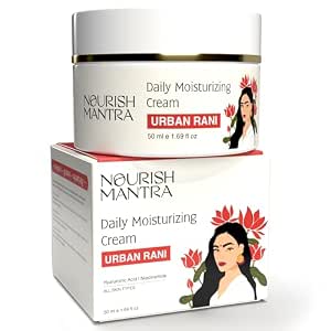 Nourish Mantra Urban Rani Daily moisturizer Cream|face cream for women daily use| face moisturizer for dry skin |face cream for winter|With Hyaluronic Acid, Niacinamide & Sea Buckthorn|for All Skin Types/Hydrates & Improves Skin Texture-50ml