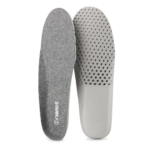 Riemot Merino Wool Insoles for Women, Gray, US7/EU38