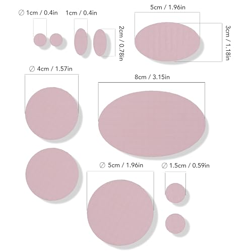 aZengear Repair Patches for Jackets, Tent, Shoe Toe, Air Mattress, Inflatables, PVC Gear - Waterproof, Self-Adhesive, Tear-Cold-Heat-Resistant, Down Puffer Coat (11 Pcs, Dusty Rose)