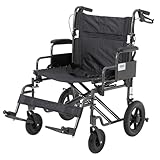 Heavy Duty bariatric Extra Wide Folding Transit Wheelchair Takes up to 28 Stone - Weighs only 14.8kg
