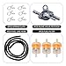 gunroil 1 PC Car Fuel Switch Filter Kit, 1 m Flexible Fuel Hose + 5 mm x 8 mm Fuel Filter + Switch Plug Valve + Clamp, Modification Accessories, for Most Motorcycles, Off-road Vehicles, ATVs (Black)
