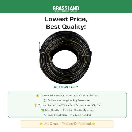 Image of Grassland 4mm Micro Tube feeder line pipe Pin Connectors Punch Tool Dripper Sprinklers 1 /4 Inch Emitters Drip irrigation kits accessories lateral fitting (50m+100pin+50Reddriper+2punch)