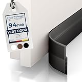 Vellure® Door Draft Stopper for Bottom of Door - Premium Door Sweep for Bottom of Door/Weather Stripping Door Seal (Save Energy – installs Quickly and Easily) Door Strip (1, Black)