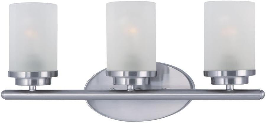 Maxim Corona-3 Light Contemporary Bath Vanity in Contemporary style-19.25 Inches Wide by 9 inches high-Satin Nickel Finish