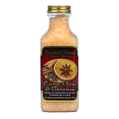 Candles And Dreams Hot tub spa/Bath aromatherapy scents crystals (Orange, Clove & Cinnamon) Vegan (500g) Cover
